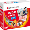 BOX 5 DVD-R CON CD CASE 4,7GB VELOCITA' SCRITTURA 16x AGFA PHOTO